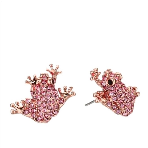 kate spade Jewelry - New! Kate Spade Swamped Pink Pave Frog